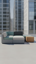 Contemporary Lounge Chair with Slatted Back
